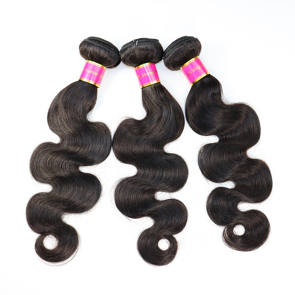 10A Body Wave 100% Virgin Human Hair Wholesale Bundle Natural Black (100grams/bundle)