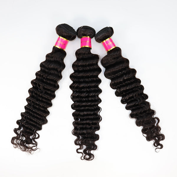 10A Deep Curly 100% Virgin Human Hair Wholesale Bundle Natural Black (100grams/bundle)
