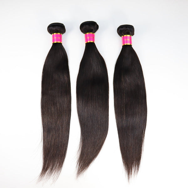 10A Straight 100% Virgin Human Hair Wholesale Bundle Natural Black (100grams/bundle)