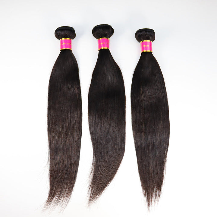 10A Straight 100% Virgin Human Hair Wholesale Bundle Natural Black (100grams/bundle)