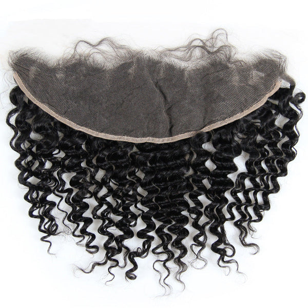 Deep Wave 13*4 HD Lace Frontal #1B Natural Black