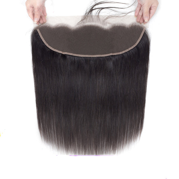 Straight 13*4 HD Lace Frontal #1B Natural Black