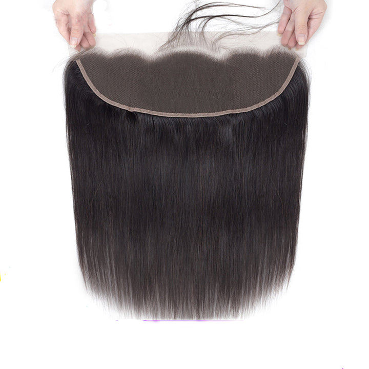 Straight 13*4 HD Lace Frontal #1B Natural Black