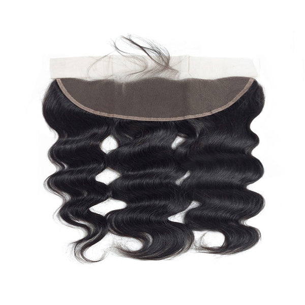 Body Wave 13*4 Transparent Lace Frontal #1B Natural Black