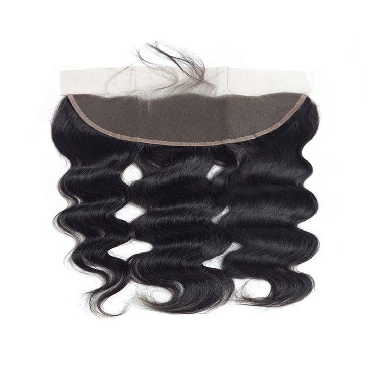 Body Wave 13*4 Transparent Lace Frontal #1B Natural Black