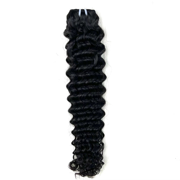 14A Wholesale Deep Wave Double Drawn Vietnam Human Hair Bundle Natural Black (100grams/bundle)