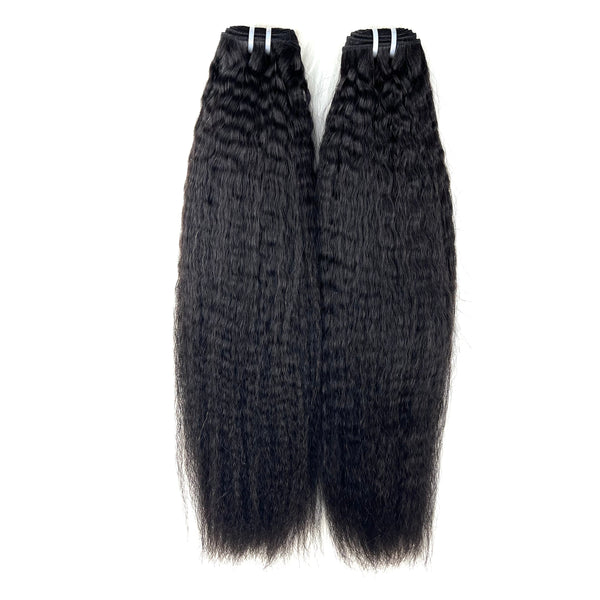 14A Wholesale Kinky Straight Double Drawn Vietnam Human Hair Bundle Natural Black (100grams/bundle)