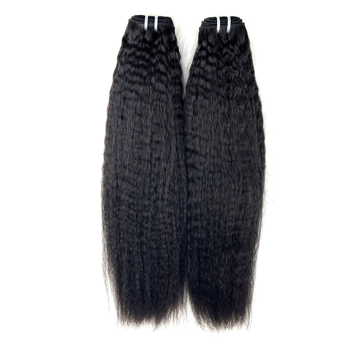 14A Wholesale Kinky Straight Double Drawn Vietnam Human Hair Bundle Natural Black (100grams/bundle)