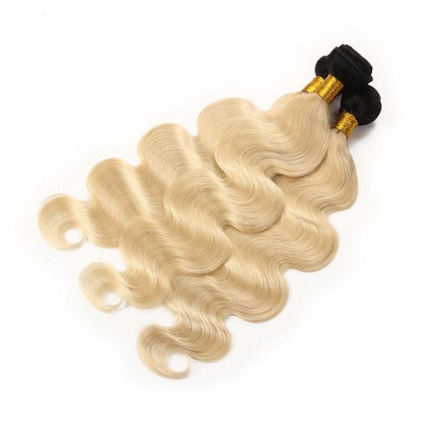 Wholesale Ombre Platinum Blonde #1B/613 Body Wave Hair Bundle (100grams/bundle)