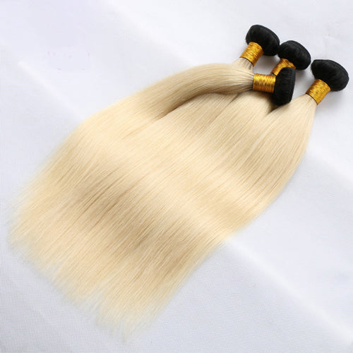 Wholesale Ombre Platinum Blonde #1B/613 Straight Hair Bundle (100grams/bundle)