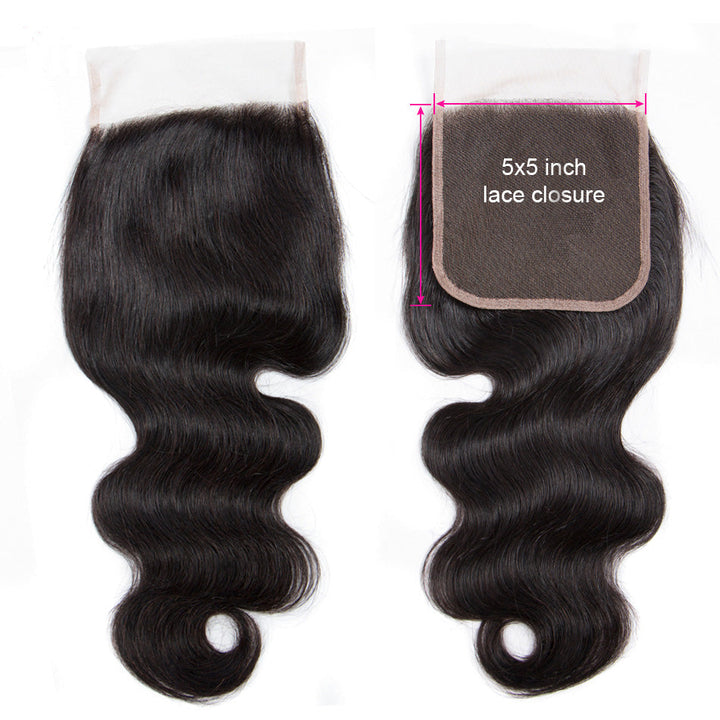 Body Wave 5*5 HD Lace Closure #1B Natural Black