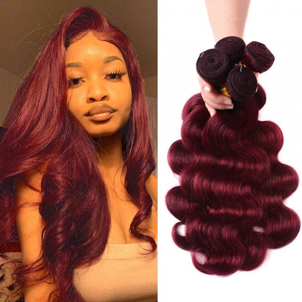 Wholesale Luxury Body Wave 100% Human Hair #99J (100grams/bundle)