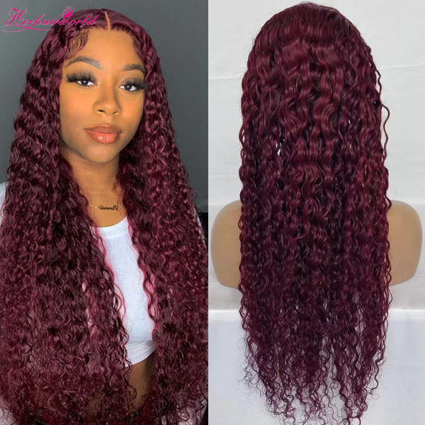 #99J Water Wave Full 13x4 Frontal transparent Lace Wig