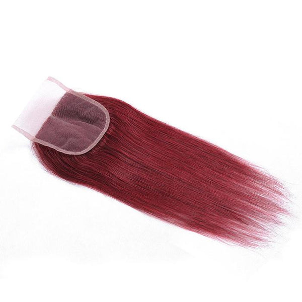 #99J Straight 4*4 Transparent Lace Closure