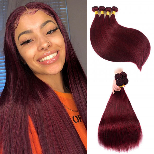 Wholesale Luxury Straight 100% Human Hair #99J (100grams/bundle)