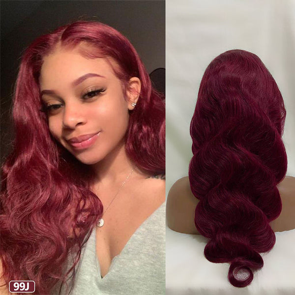 #99J Body Wave Full 13x4 Frontal transparent Lace Wig