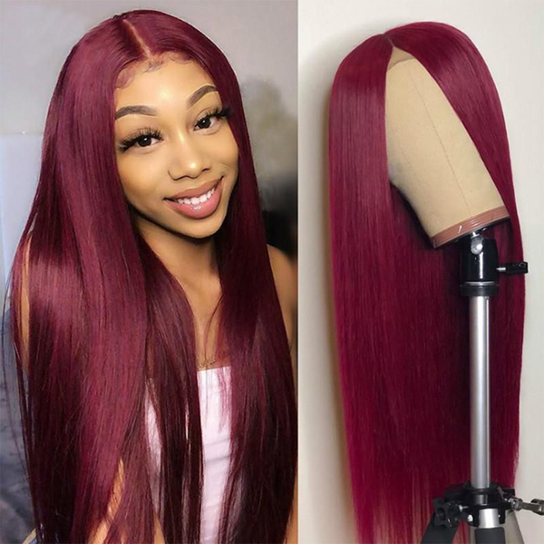 #99J Straight Full 13x4 Frontal transparent Lace Wig