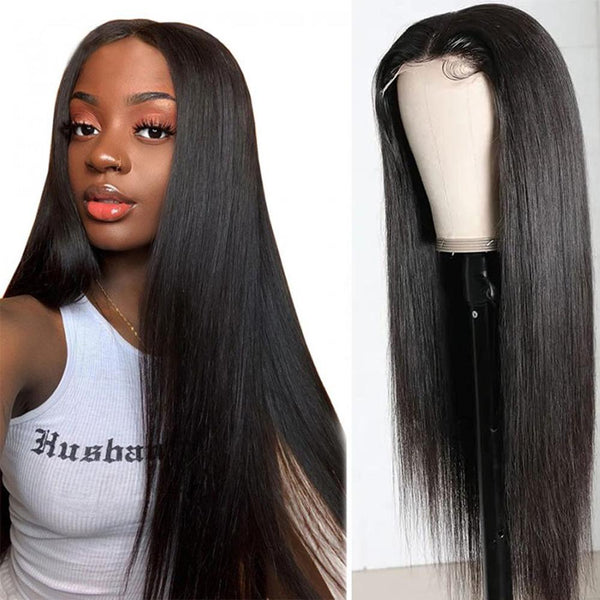 Straight 5x5 Closure HD Lace Wig #1B Natural Black
