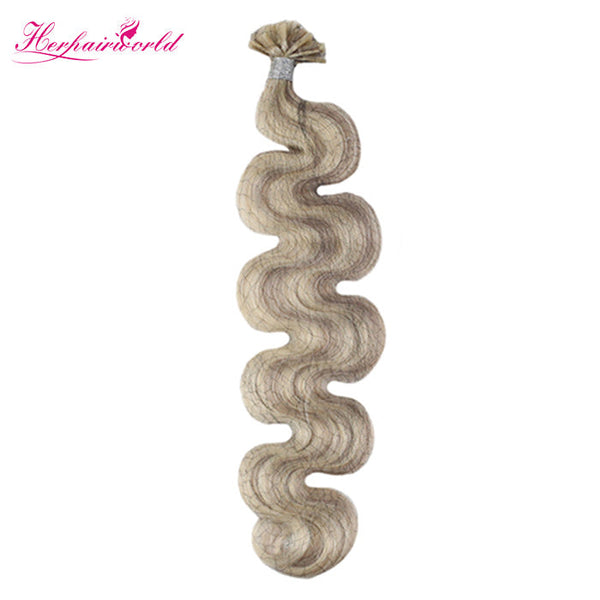 #P18/613 Stick Hair U TIP Remy Hair Extension Body Wave Mix Color (100pcs - 100g£©