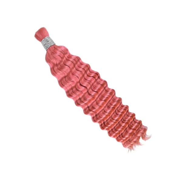 Deep Wave Bulk Human Hair  #Pink Braiding Hair