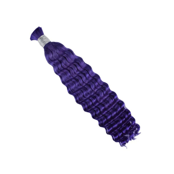 Deep Wave Bulk Human Hair  #Purple Braiding Hair