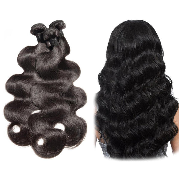 Wholesale Exclusive 12A Body Wave 100% Virgin Human Hair(100grams/bundle) Natural Black