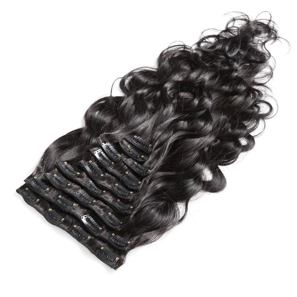 Body Wave Clip In Hair Extension  #1B Natural Black (120g£©