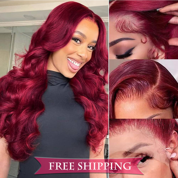 Free Shipping Limited time 50% off : 22 Inch Full 13*4 Frontal Transparent Lace  Wig Color Wig