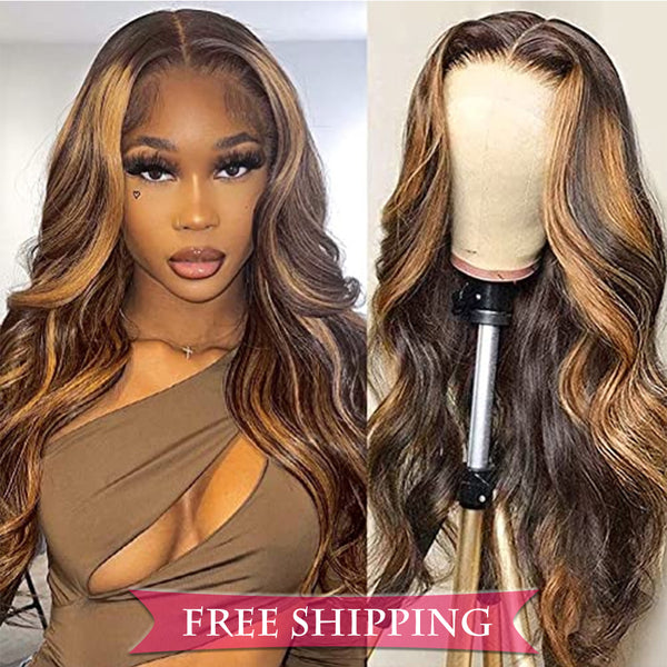 Limited time 50% off 22 Inch Full 13*4 Frontal Transparent Lace  Wig Color Wig Free Shipping