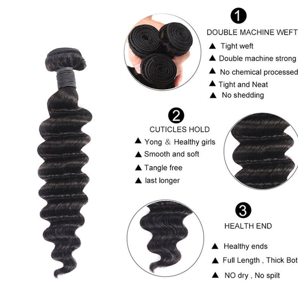 Wholesale Luxury 12A+ Loose Deep Curly 100% Virgin Human Hair Bundle(100grams/bundle) Natural Black