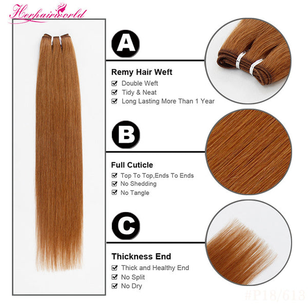 #30 Light auburn 100% Human Remy Hair Weft Straight (100Gram/Pcs)
