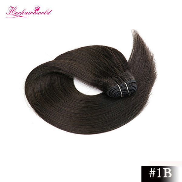 #1B Natural Black 100% Human Remy Hair Weft Straight (100Gram/Pcs)