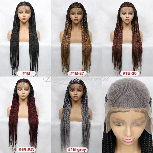 Synthetic 13x9 Half Lace Braided Wig 36 inch