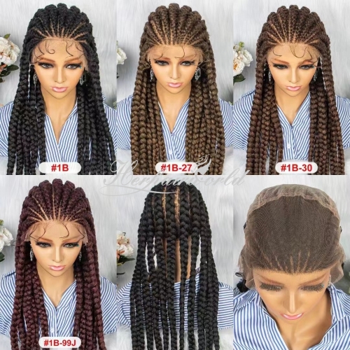 New Synthetic Full Lace Wig 11 Braided Wigs 34 inch