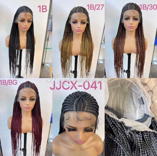 041 Synthetic Lace Braided Wig 36 inch